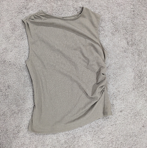 H&M Taupe Grey Brown Sleeveless Top Size Small - Picture 1 of 12